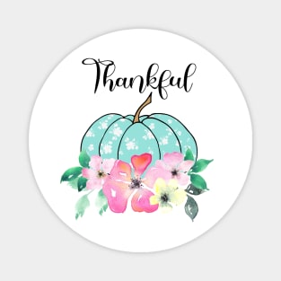 Turqouise pumpkin thankful Magnet